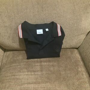 Mens Authentic Black Burberry Polo Six 3x